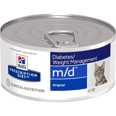 Hill's Prescription Diet Hill's Prescription Diet m/d Diabetes Care суха храна за котки с пиле - допълнение: 6 x 156г консервирана Diabetes/Weight Original