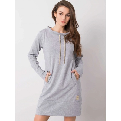 mikinové ŠATY RV SK 6067.15X GREY ŠEDÉ