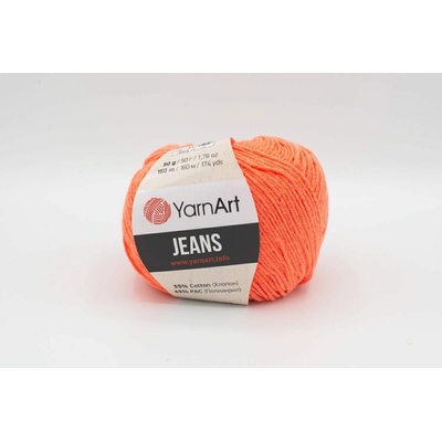 Priadza YarnArt Jeans 50g 160m 77 oranžová neónová
