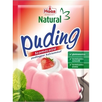 Haas Natural Puding s jahodovou príchuťou 40 g