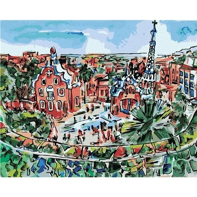 zuty Malování Podle Čísel Barevná Barcelona 80 x 100 Cm Plátno