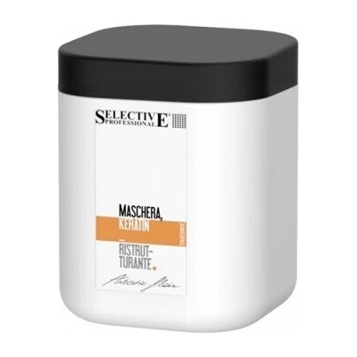 Selective Professional РЕСТРУКТУРИРАЩА МАСКА С КЕРАТИН ЗА УВРЕДЕНА И ИЗТОЩЕНА КОСА selective professional artistic flair keratin restrutturante mask 1000ml
