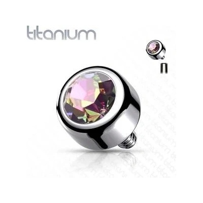 Šperky4U náhradní kamínek k labretě titan závit TIT1066-03VM