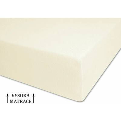 Brotex froté prostěradlo smetanové na vysokou matraci 190g/m2 100x200
