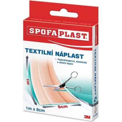 3M SPOFAPLAST č.164 Náplasť textilná 8 cm x 1 m 1 ks