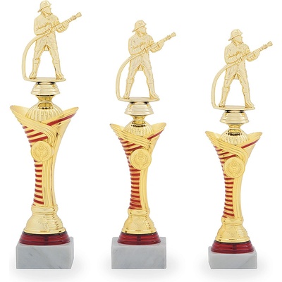 Pohár EDICE HASIČI výška 30 cm zlatý/červený – Zboží Dáma