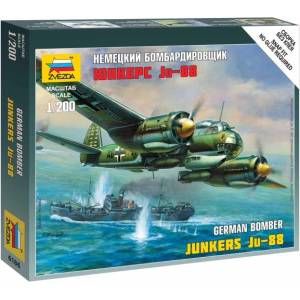 Zvezda Snap Kit самолет 6186 - Junkers Ju-88A4 (1: 200)