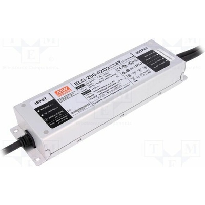 MEAN WELL ELG-200-42D2-3Y Napájecí zdroj: spínaný; LED; 199,9W; 42VDC; 4,76A; 100÷305VAC