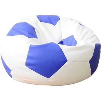 Image 1 of PUFRELAX Пуф, топка 400л. Telstar XL - Blue & White, Еко кожа, Пълнеж от Полистиролни перли (PUF-G-TXL-PVC-ALAB)