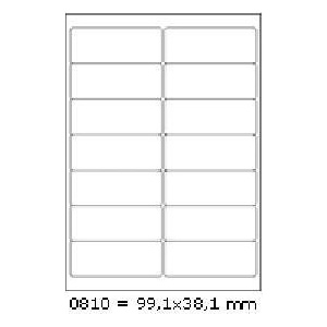 CDRmarket Самозалепващи етикети 99, 1 x 38, 1 мм, 14 етикета, A4, 100 листа (R0ECO.0810A)