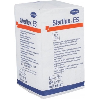 Sterilux ES kompresy z gázy 13/8vr. 10 x 10 cm nesterilní 100 ks