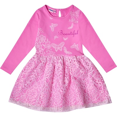 Winkiki dievčenské šaty WKG 92565 svetlo ružová