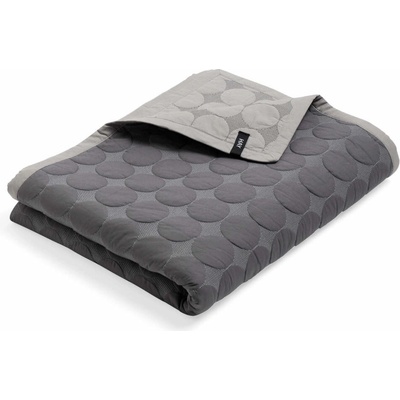 HAY Prikrývka Mega Dot Organic dark grey 260x260