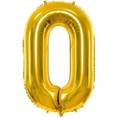 Party Deco Фолиев Балон Цифра, Злато - 86см - 0 (fb1m-0-019)