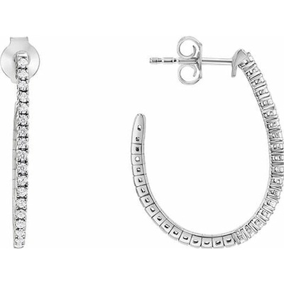 Eppi Zlaté flexi polkruhové náušnice s diamantmi Close E47641