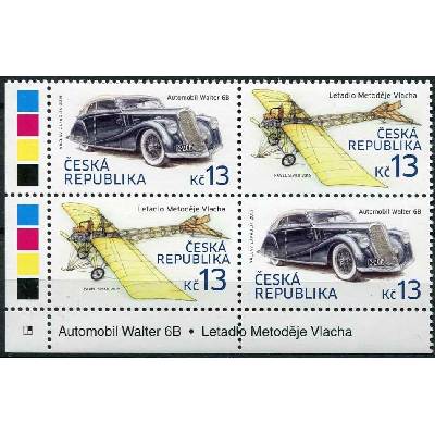 Česká pošta (2015) č. 838 - 839 ** - Česká republika - historické auto + letadlo (11)