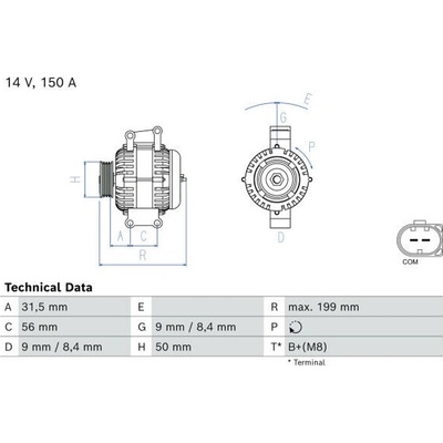 generátor BOSCH 0 986 085 260