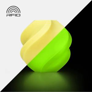 Bambu Lab PLA филамент Bambu Lab PLA Glow, 1.75 mm, 1.0 kg, Glow Yellow 15400, Spool