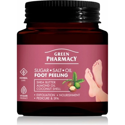 Green Pharmacy Foot Care Regenerating Sugar-Salt Oil Foot Peeling exfoliační peeling na nohy 300 ml