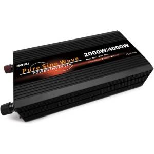 Houli Power Inverter инвертор на напрежение от 12V на 230V, 2000W/4000W, чиста синусоида, 1 контакт (HPZD0020U 12V/50Hz/230V/EU)