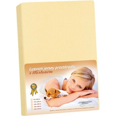 Bellatex prostěradlo Jersey LUX Vanilkové 90x200