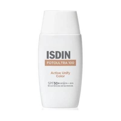 ISDIN FotoUltra Тониран слънцезащитен флуид Active Unify Color, SPF50+, 50 ml