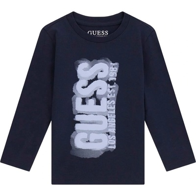 Guess Блуза с дълъг ръкав Guess - С надпис, синя, 12 м (20261-N6RI12-K8HM4-G7V2-12M)