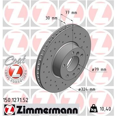 Brzdový kotúč ZIMMERMANN 150.1271.52 (150127152)