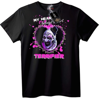 NOONEBRAND Тениска TERRIFIER Клоунско Сърце - 6XL, White