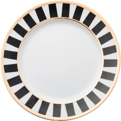 La Mania Home Чинийки за десерт Stripes черни 6 бр (5905549410882)
