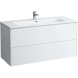 Laufen Pro S - Шкафче с умивалник, 120x61x50 см, 2 чекмеджета, лъскаво бяло H8649632611041 (H8649632611041)