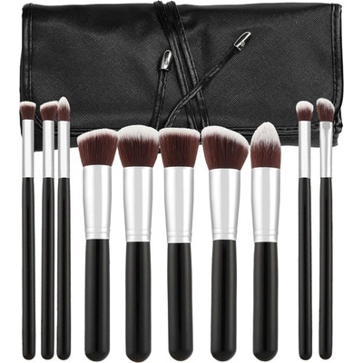 Mimo Makeup Brush Set Kabuki Black 10 ks sada štětců – Zboží Dáma