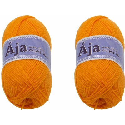 BELLATEX SET 2 ks Priadza Ája NGM 50 g, 930 oranžová