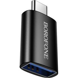 BOROFONE Преходник адаптер Borofone BV26C, Type C към USB-А, черен (BV26C)