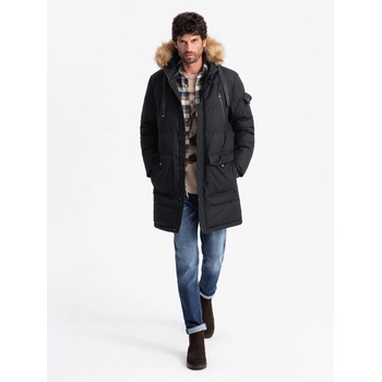 Ombre Clothing Мъжко дълго яке с качулка Ombre Clothing Ombre Clothing | Cheren | МЪЖЕ | L