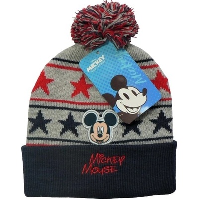 chlapecká zimní čepice Mickey Mouse Světle šedý melír