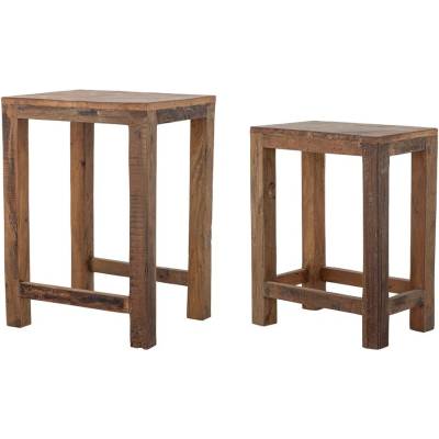 Bloomingville Странични масички в комплект 2 бр. от рециклирано дърво 40x36 cm Galen - Bloomingville (82064785)