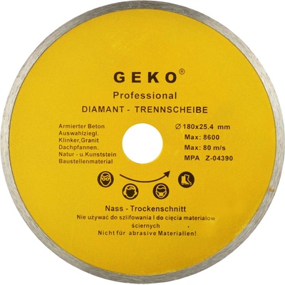 Diamantový kotúč celoobvodový 180 x 25,4 x 2,5 mm, GEKO