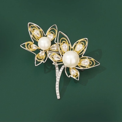 Éternelle brož Swarovski Elements Federica B7257-XH0944 zlatá