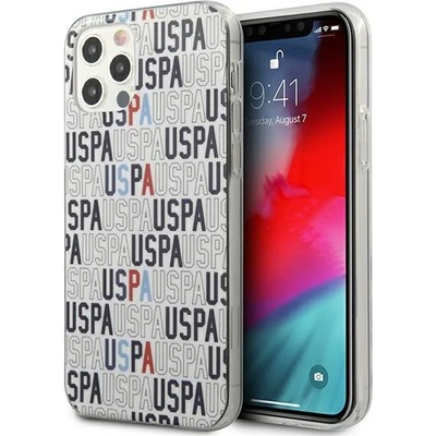 U. S. Polo Assn Калъф за телефон US Polo USHCP12LPCUSPA6 Logo Mania Collection за iPhone 12 6.7"" Pro Max, бял (KXG0016269)