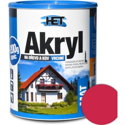 Het Akryl mat 0,7 kg Červená