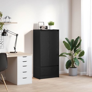 vidaXL Шкаф с чекмеджета, черен дъб 55, 5x34x119, 5 см, инженерно дърво (861644)