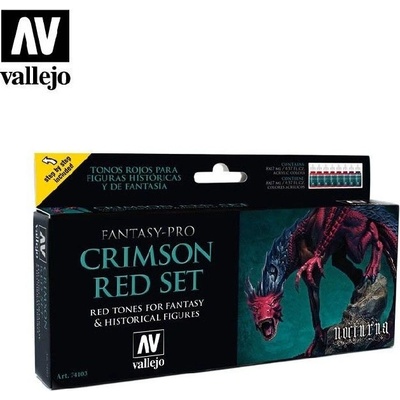 Vallejo Pro Nocturna Set 74103 Crimson Red Set 8x17 ml.