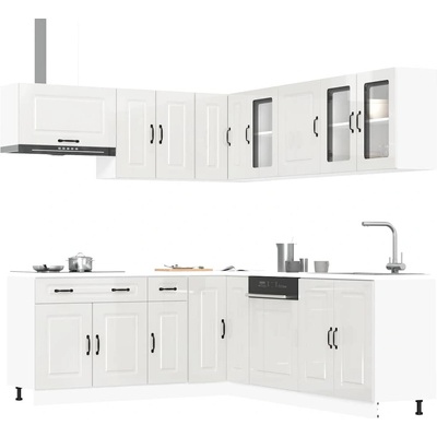 vidaXL Комплект кухненски шкафове от 11 части Kalmar, инженерно дърво (3314913)