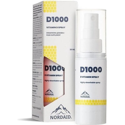 Nordaid D3 1000 Орален спрей, 1000 IU, 30 ml, Nordaid (010478 NRD)