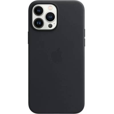 Apple Оригинален гръб Apple Leather Case with MagSafe за iPhone 13 Pro Max - Черен, MM1R3ZM/A