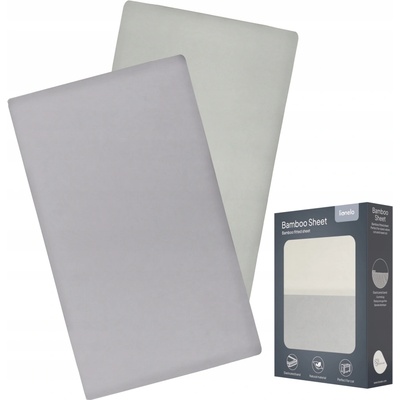 Lionelo Prostěradlo SHEET OFF WHITE GREY 118x60