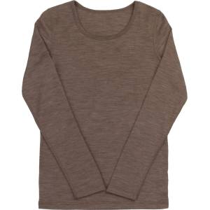 Joha Дамско мериносово термобельо Joha Women's Blouse L/S Merino base layer - Brown - размер XS (115-2767-0111)
