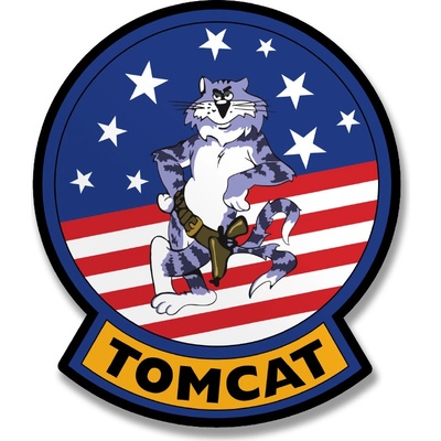 HYBRIS PRODUCTION AB samolepka Top Gun Tomcat 9 cm – Zbozi.Blesk.cz
