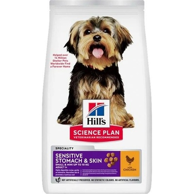 Hill's Science Plan Adult 1+ Sensitive Stomach & Skin Small & Mini s kuřecím 6 kg